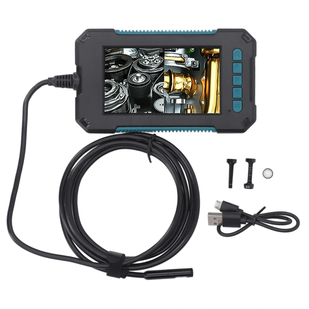 4.3in Industrial Endoscope Dual Lens 1080P 8mm Handheld Inspection Camera Borescope with Hard Wire for Repair 2m / 6.6ft