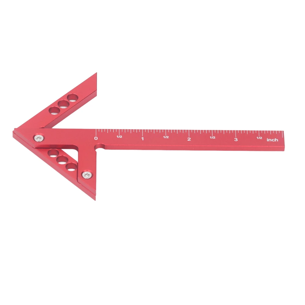 Center Gauge 100mm 45° 90° Aluminum Alloy Line Ruler Measuring Scribing Tool for Woodworking