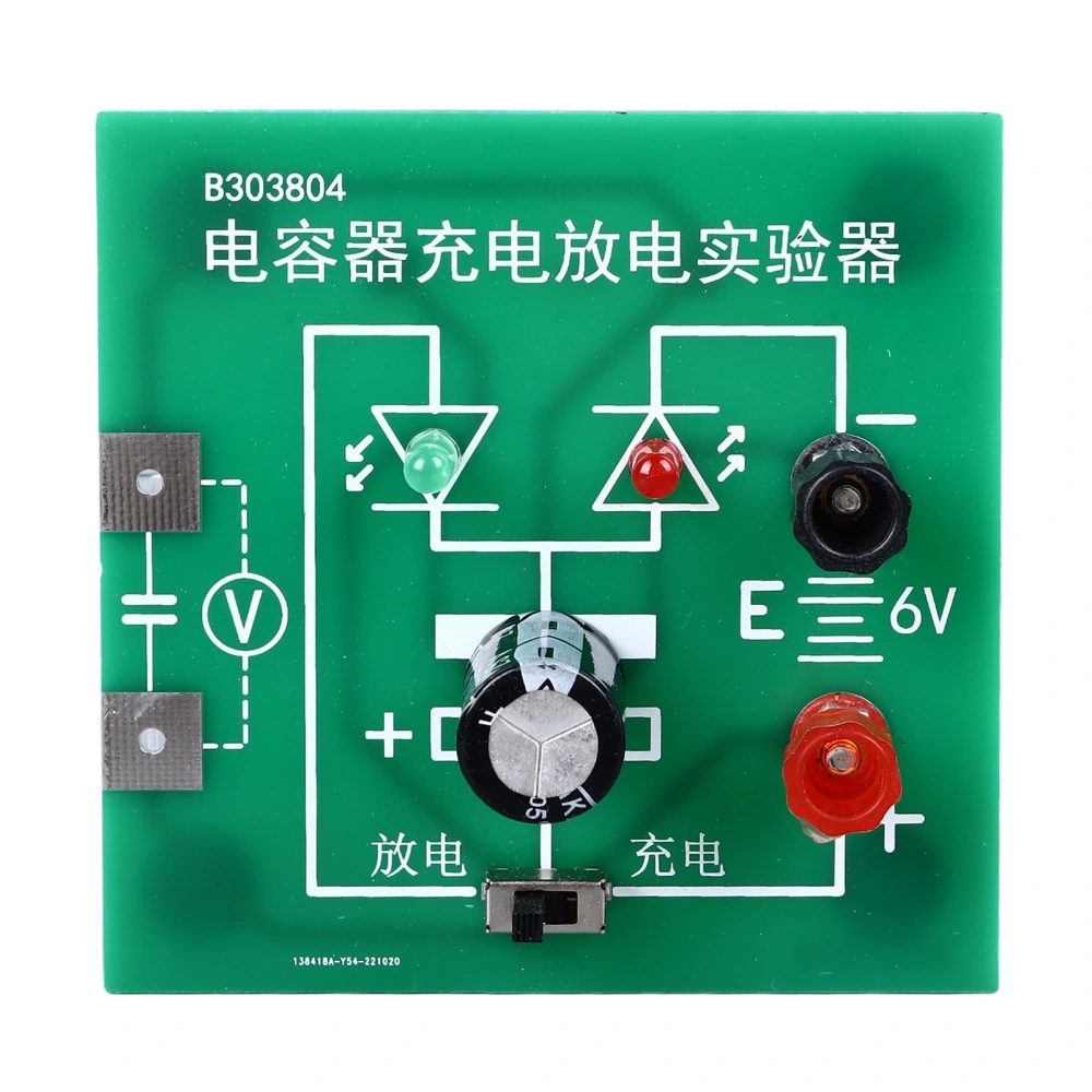 Capacitor Charge Discharge Experimental Equipment Physics Electronics Teaching Instrument with Indicator Light