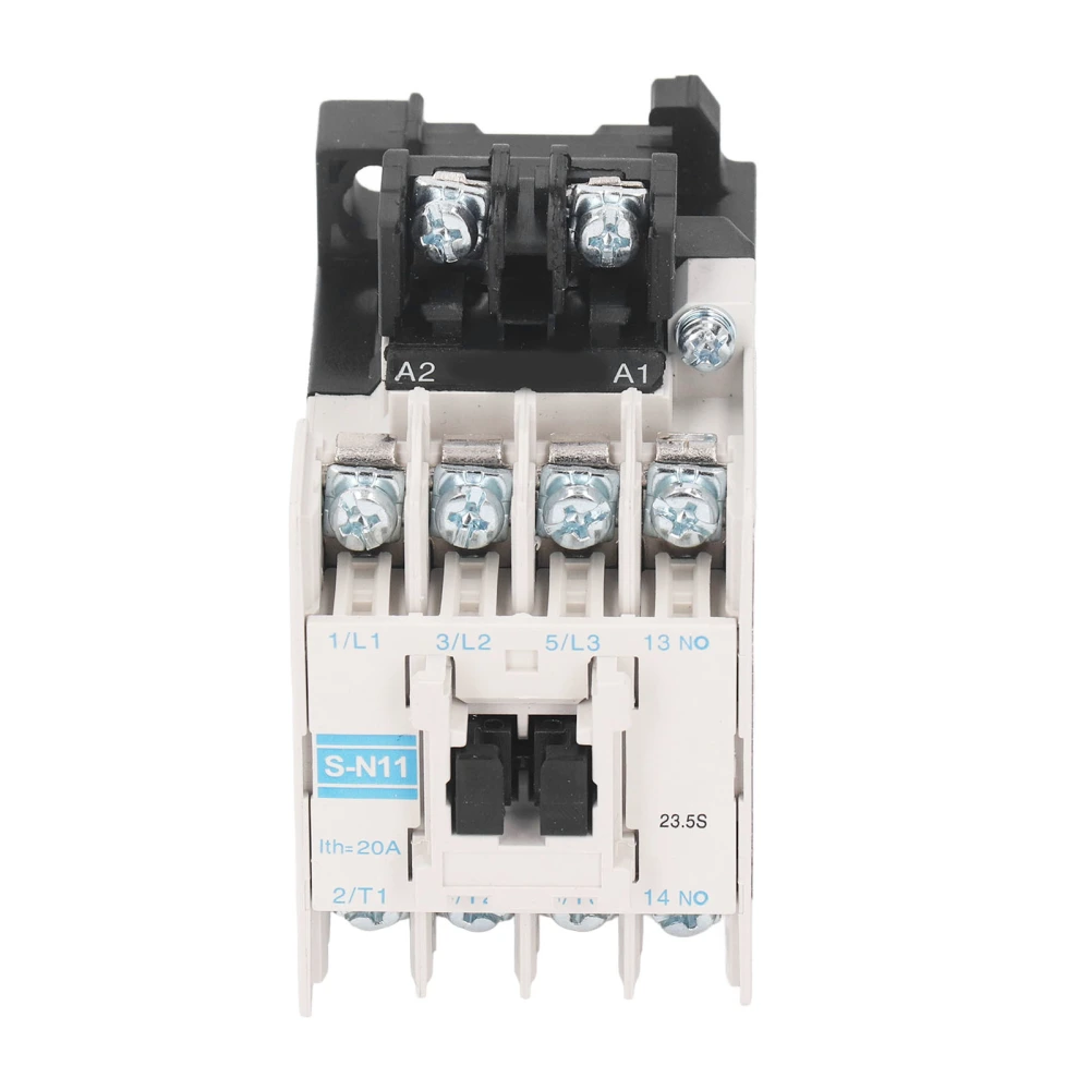 AC Contactor PC Shell Copper Silver Contact 3 Pole NO Electric Contactor with Auxiliary Contact for Circuit Connections 380V