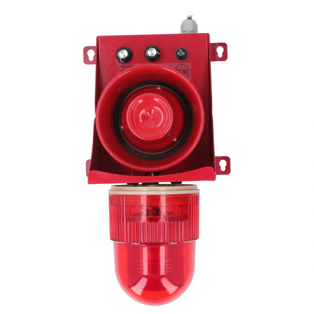 Industrial Siren Alarm 40W 130dB High Decibel Strong Brightness IP65 Waterproof LED Strobe Horn Alarm DC24V