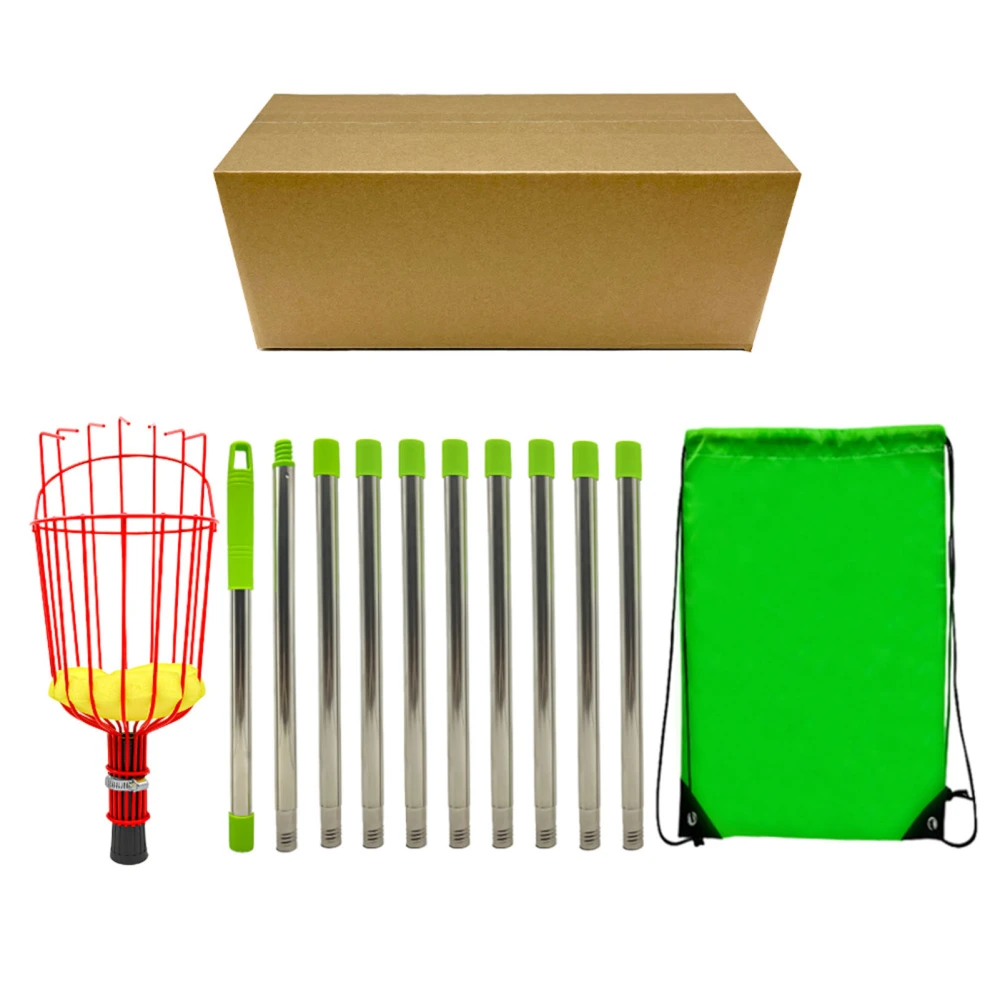 Fruit Picker Basket Adjustable Telescoping Pole Tool Fruit Picking Equipment for Garden 4m / 13.12ft