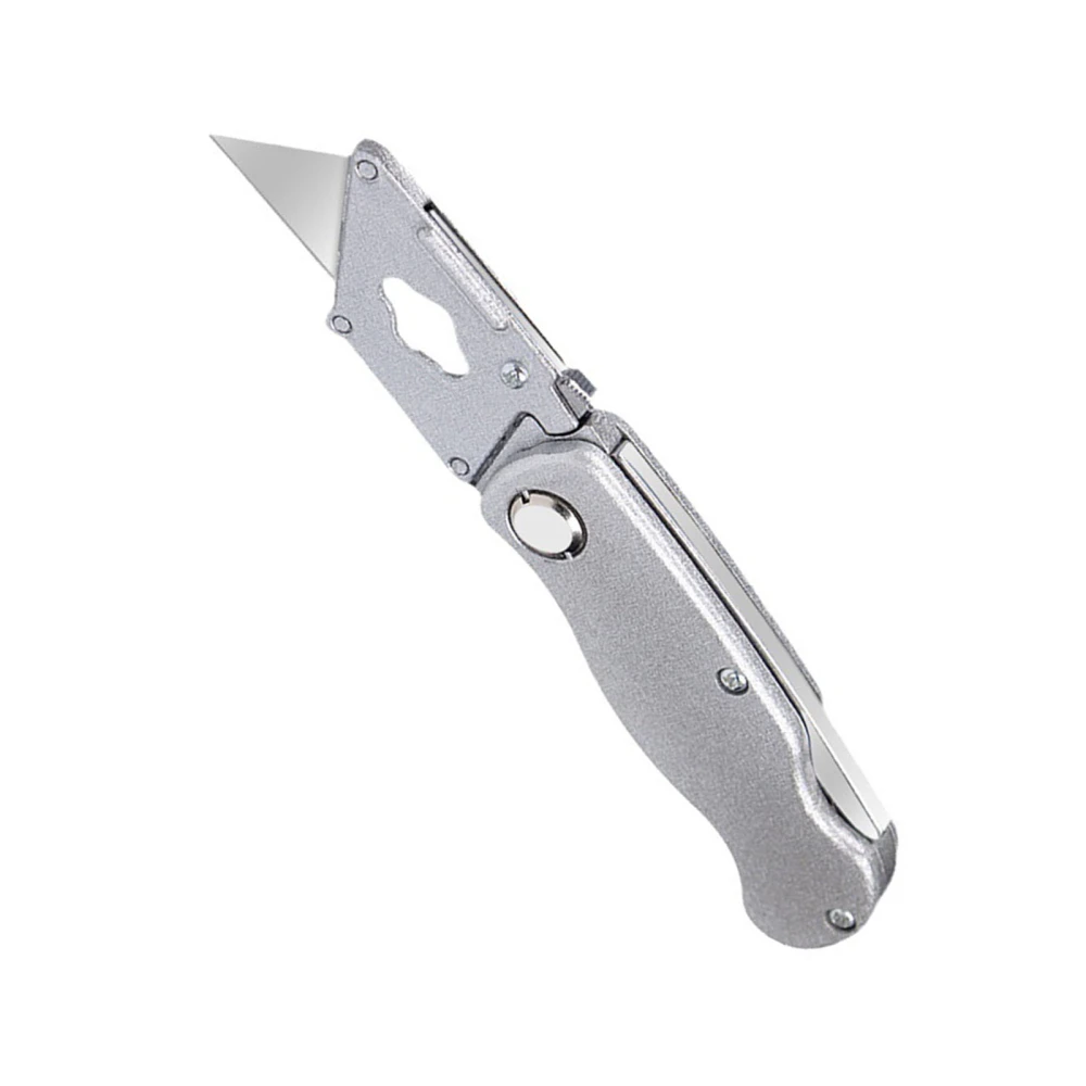 Folding Utility Knife Heavy Duty Zinc Alloy Box Cutter Tool for Cutting Thickened Wallpaper Delivery Package