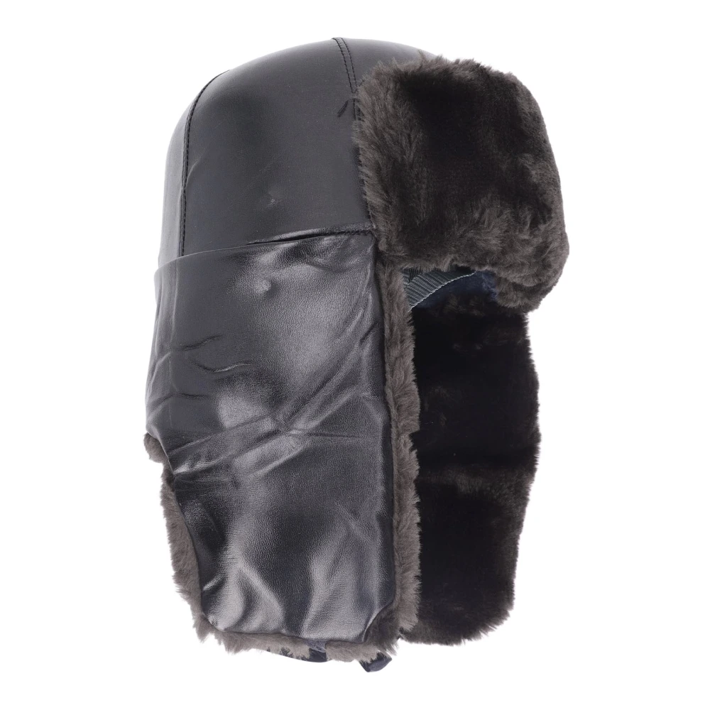 Warm Russian Hat Thickened Plush Outdoor ABS and PU Warm Trapper Hat for Construction Sites