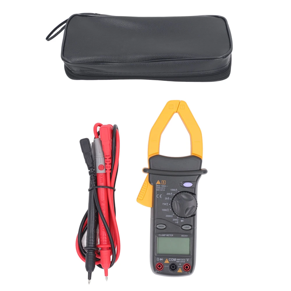 Digital Clamp Meter High Accuracy Backlit LCD Display Multifunctional Multimeter for Current Voltage Resistance 1000A