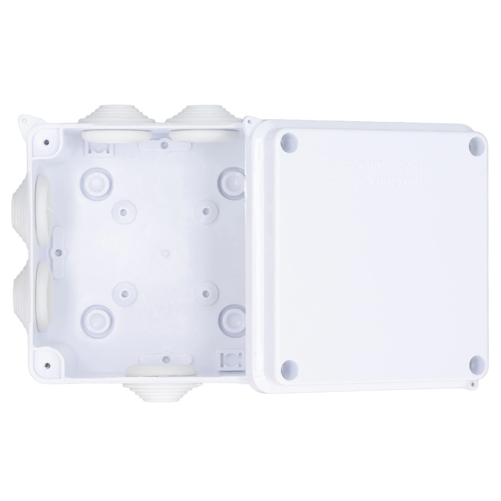 Junction Box 100x100x70mm IP65 Waterproof Pre Drilled Electrical Enclosure with Rubber Plug for Outdoor