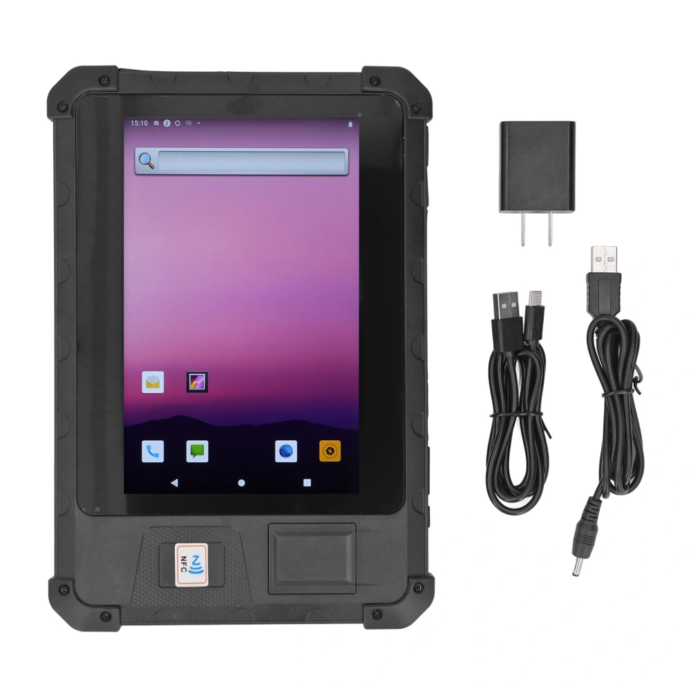 For Android Tablet 8 Inch Touch Screen Support UHF RFID and NFC Recognition Tablet Barcode Scanner 100‑240V US Plug