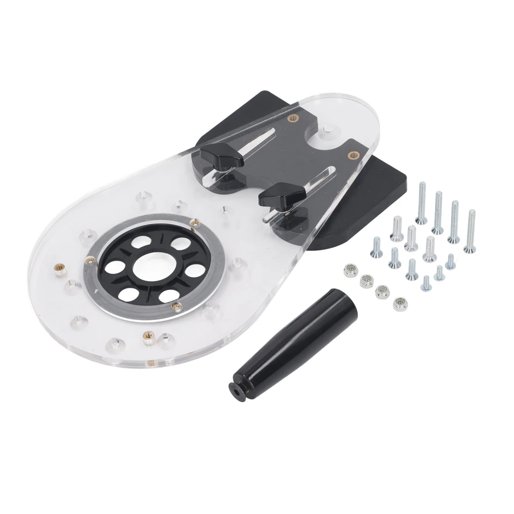 Universal Router Base Set Acrylic ABS Accurate Cutting Adjustable Stable Router Guide for Milling Trimming Carving