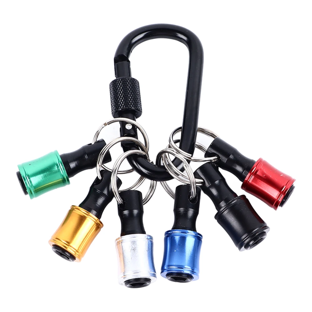 Keychain Drill Screw Adapter 1/4in Hex Shank Screwdriver Bit Holder Portable Fast Change Extension Rod Bar