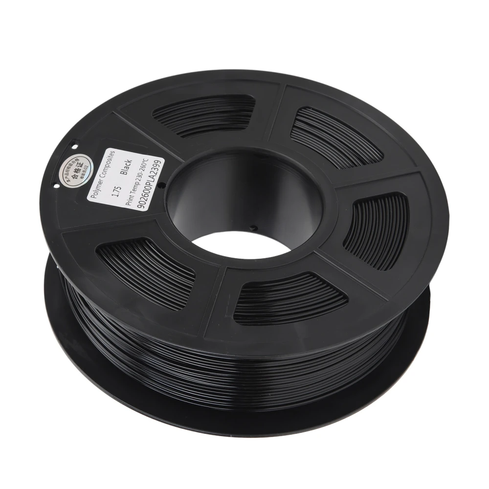 3D Printer Filament 1.75mm PLA Polymer Composites Filament Bundle Spool Printing Consumables Black