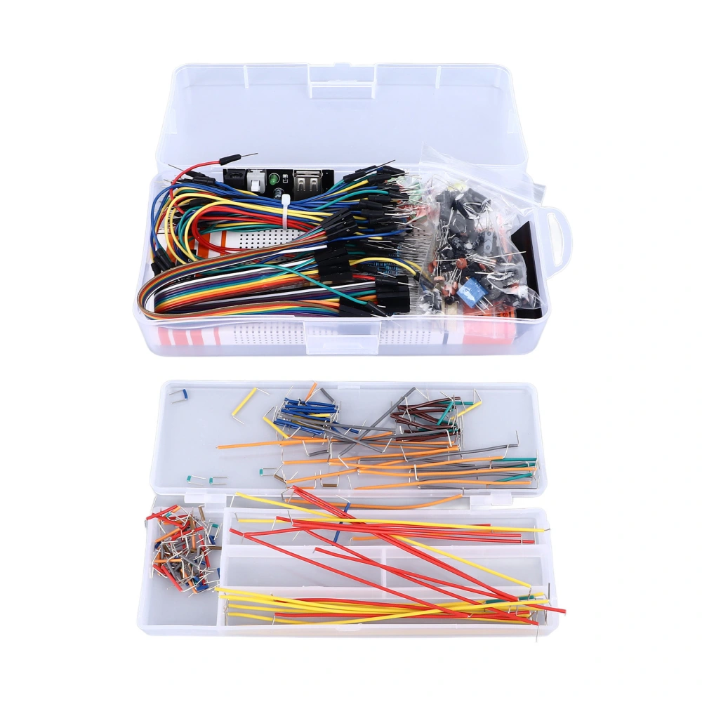 830 Tie Points Breadboard with Power Supply Module DIY Circuit Jumper Wire Electronic Component Kit