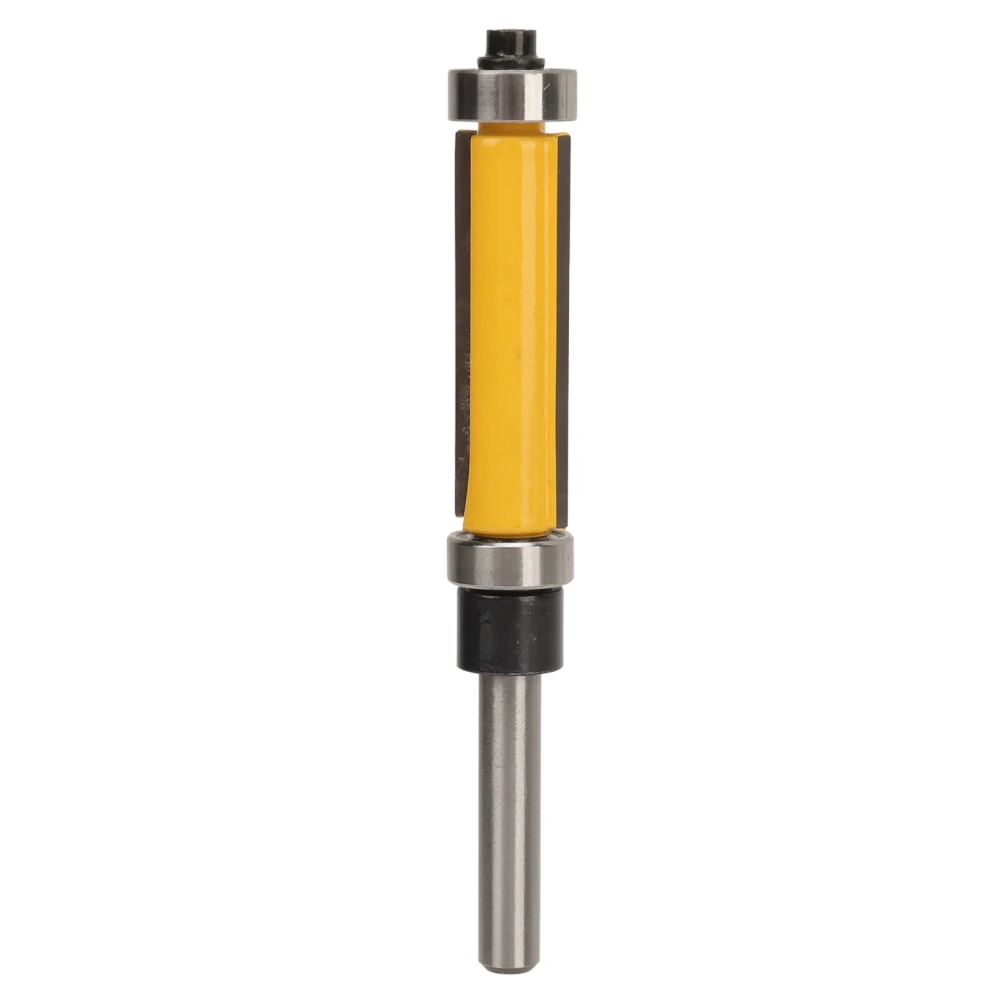 Flush Trim Router Bit 1/4in Round Shank Dual Bearing Carbide Cutter Tool for Woodworking