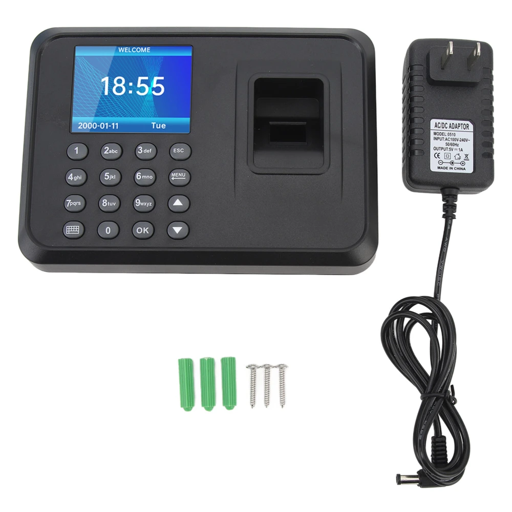 Fingerprint Attendance Machine Efficient Management Employee Checking in Recorder 100‑240V