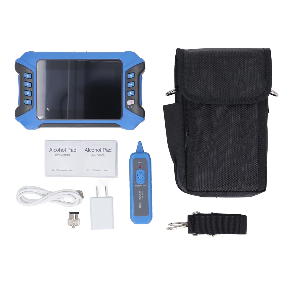 Optical Time Domain Reflectometer 4.3in LCD Touchscreen Multifunctional USB SM Optical Fiber Tester 100Km 100‑240V US Plug