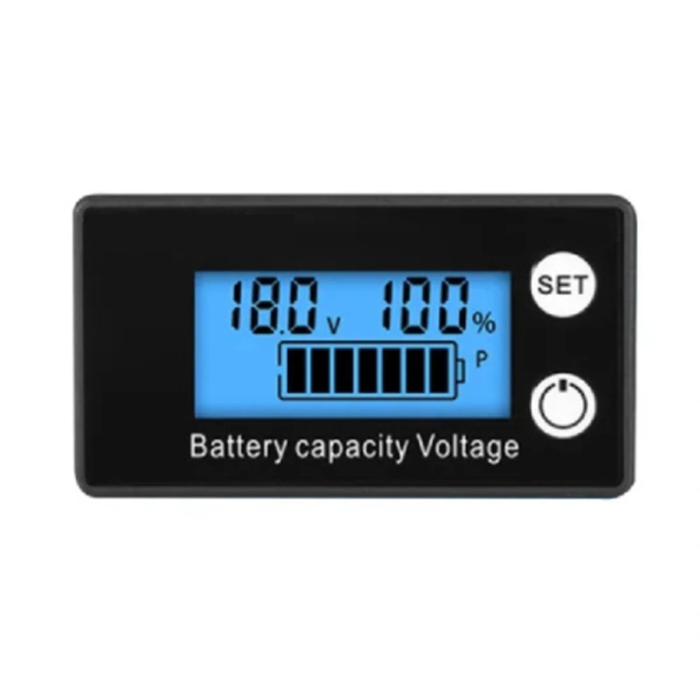 LCD Multifunction Monitor Display Digital Battery Capacity Voltage Meter Blue White Screen DC8V‑100V