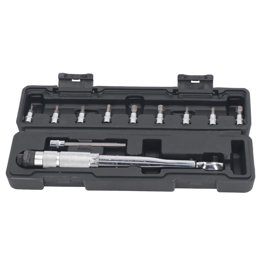 Ratchet Wrench 5‑25N·m Adjustable Torsion Screwdriver 1/4in Right Angle Reversible Wrench Set Kit