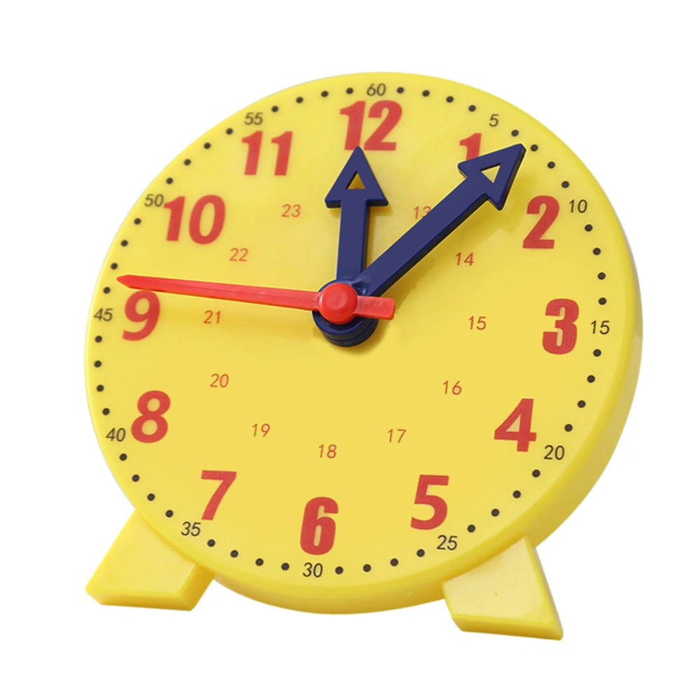 Clock Teaching Aid Learning Model Toy Elementary School Students Kids Cognitive Time Tool Yellow