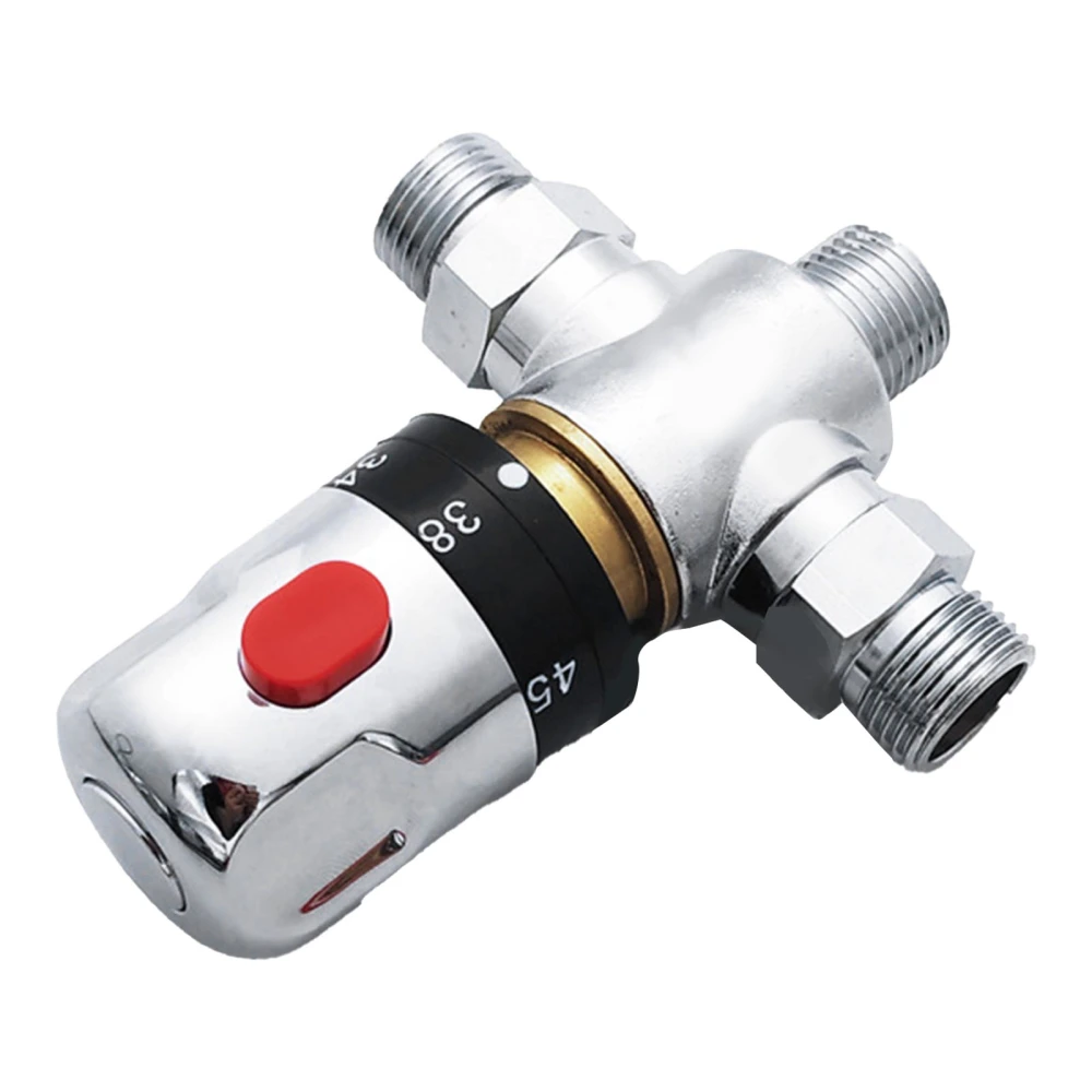 Thermostatic Mixing Valve 4/5in Stainless Steel for Shower Solar Water Temperature Control