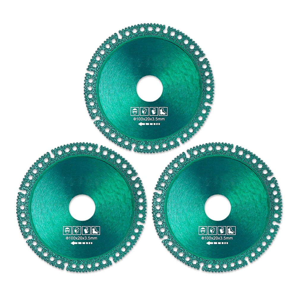 Cutting Saw Blade Multifunctional Incisive Smoothly Chip Removal Diamond Cutting Disc for Ceramic PVC Pipe 3PCS