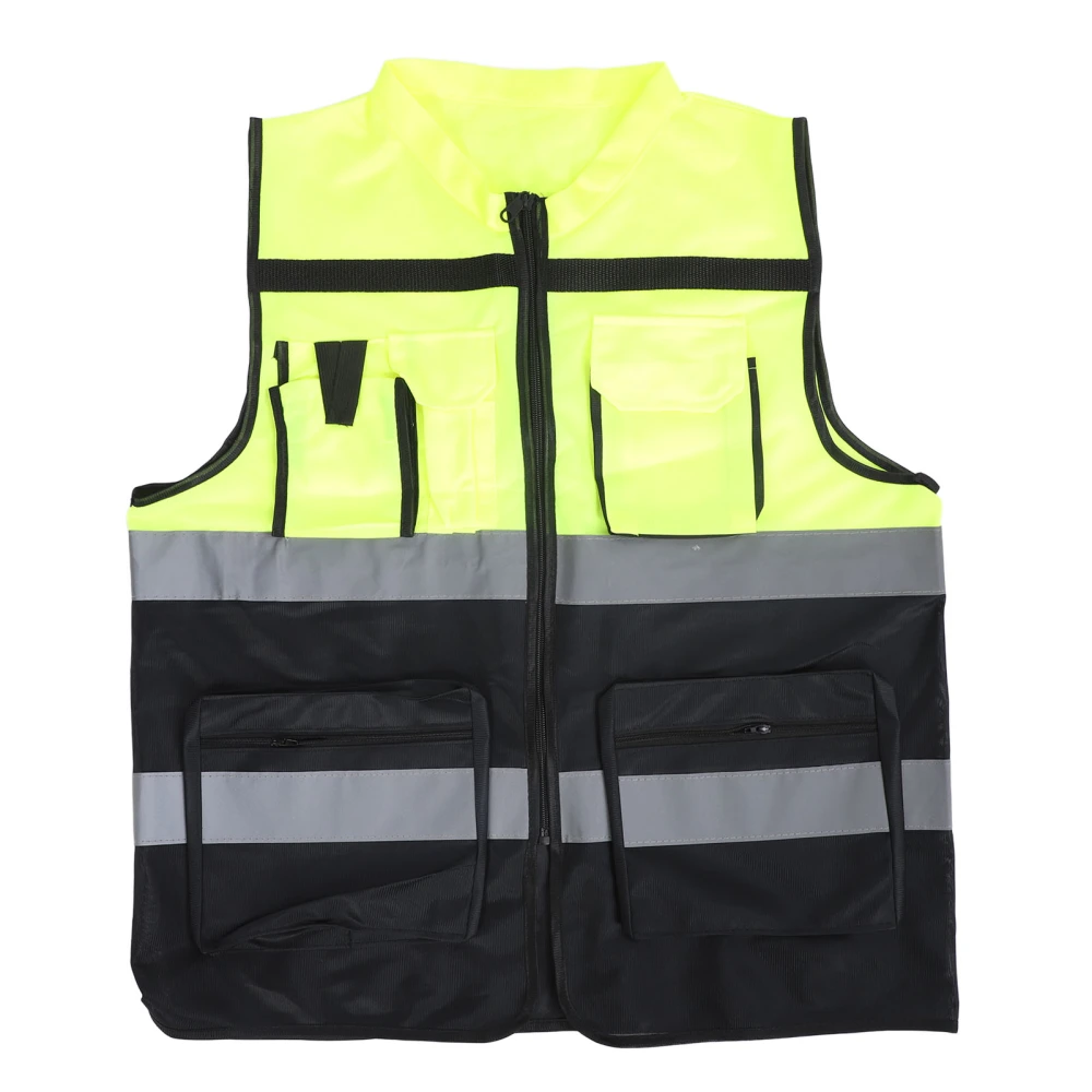 Dual Color Reflective Vest Class 2 High Visibility Working Vest for Night Working Traffic Guidance Construction L