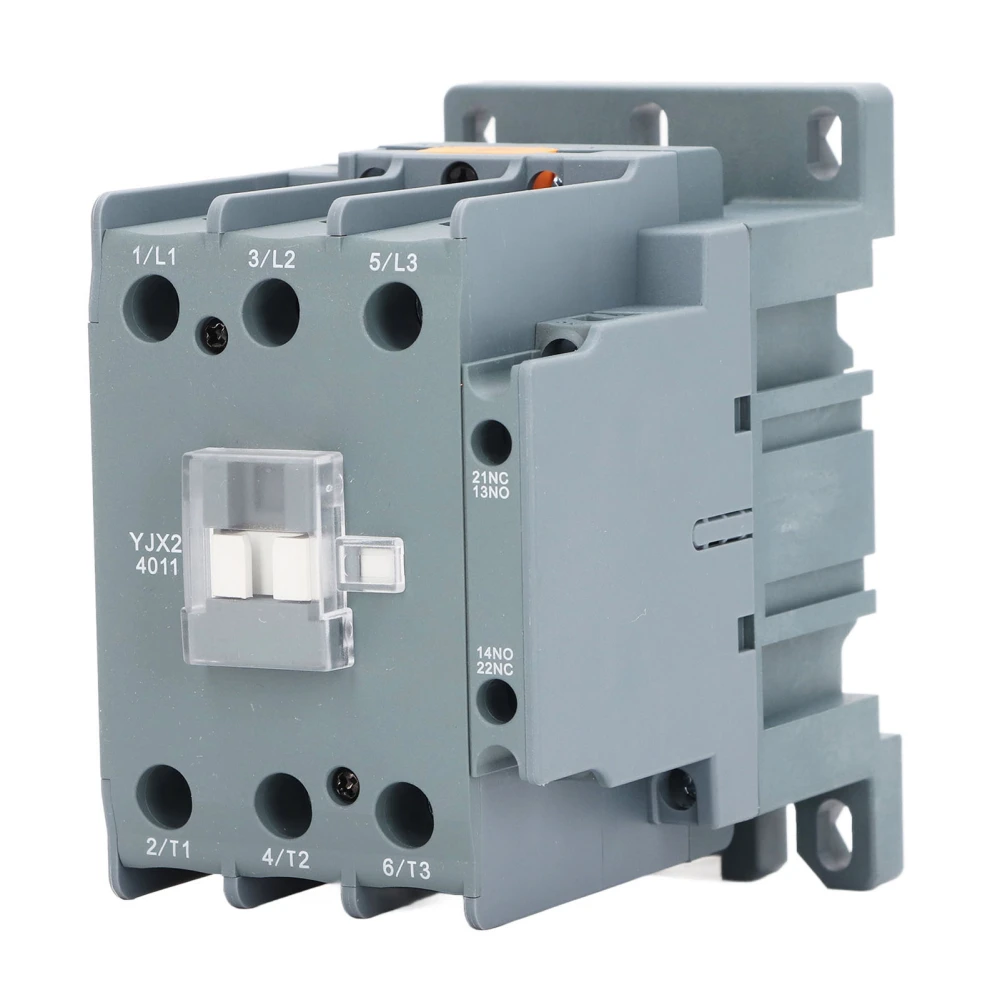 AC Contactor 40A 1 NO 1 NC Auxiliary Contact Strong Conductivity 35mm Rail Mounted Electrical Contactor AC110V