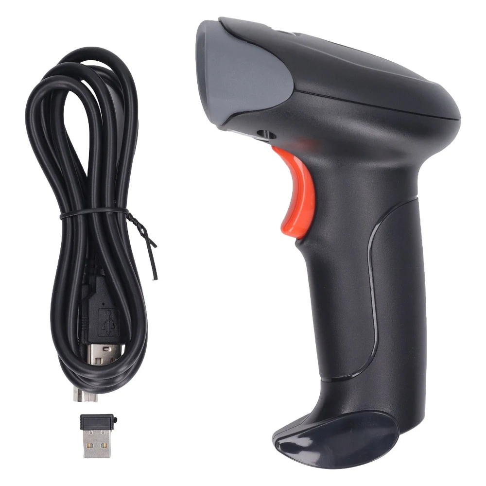 2D Barcode Scanner 2.4G Wireless Bluetooth Scanning Gun Handheld Bar Code Reader for Supermarket Store Express