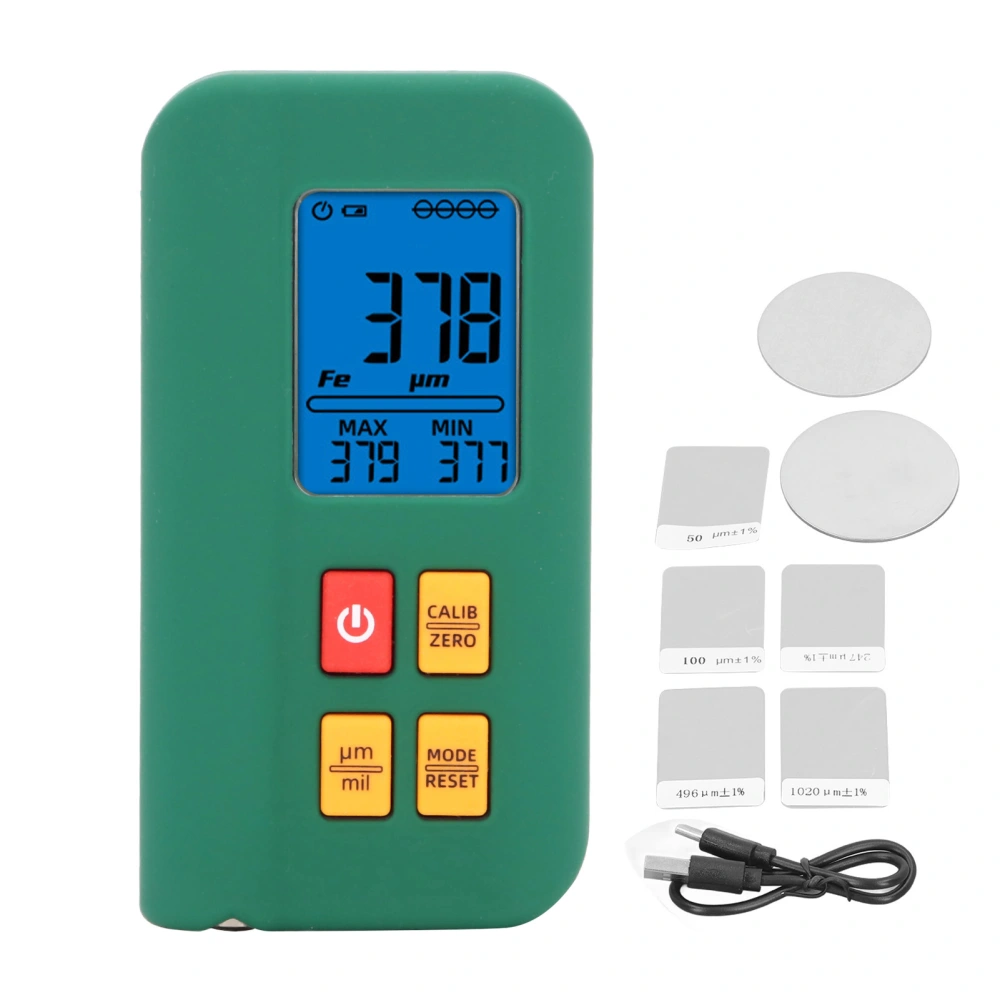 Coating Thickness Gauge High Accuracy Digital Thickness Meter Measuring Tool 0‑1500μm