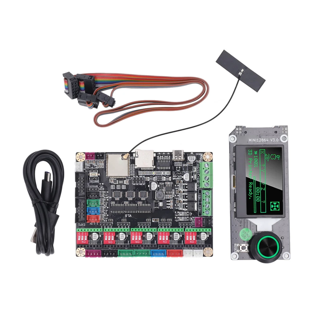 3D Printer Motherboard Kit Control Board with LCD Screen Mainboard Controller Accessories DC12~24V