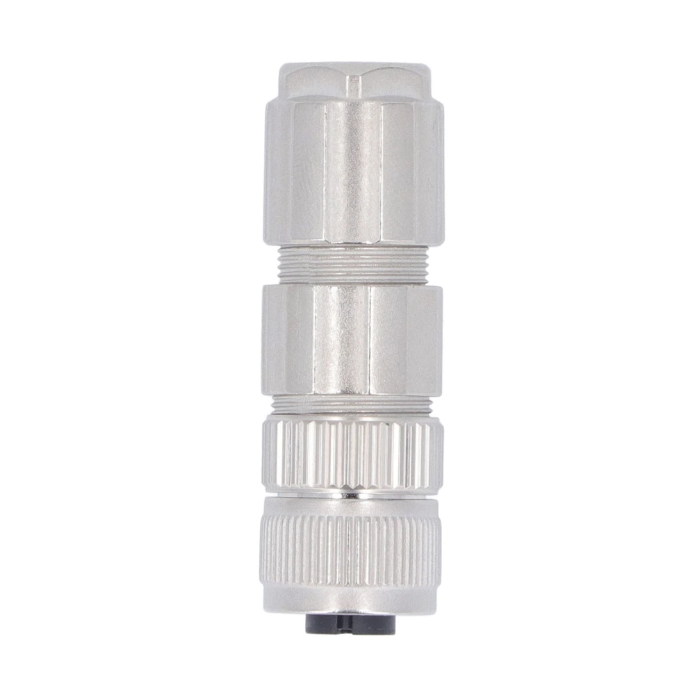 M12 Connector Straight Type 4 Pin IP67 Waterproof Fireproof Flame Retardant Aviation Connector AC50V DC60V