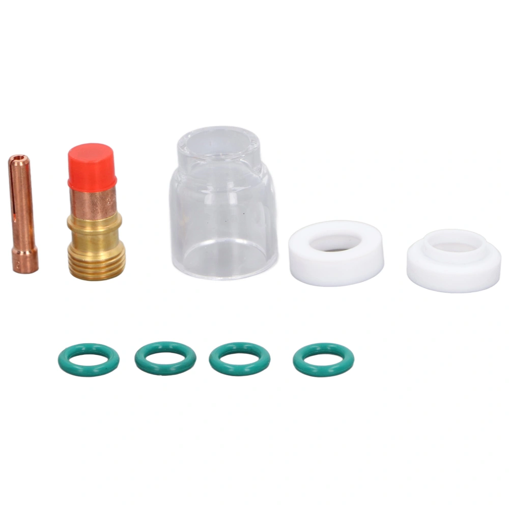 9 Pcs Set TIG Welding Torch Accessories Collet Gas Lens Glass Cup Gasket O Ring Welding Torch Supplies for WP 17 18 26