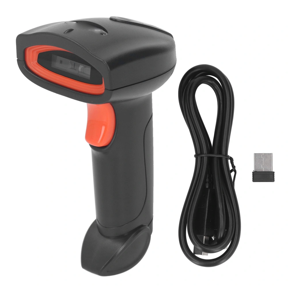 1D Barcode Scanner 2.4G Wireless Bluetooth CCD Scanning Gun Handheld Bar Code Reader for Supermarket Store Express