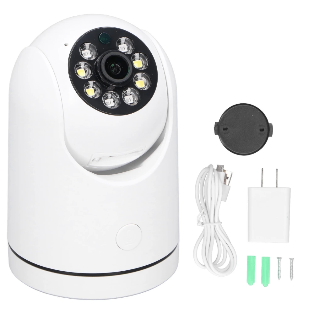 Wireless Camera WiFi 1080P 2 Way Audio Alarm Function Home Monitor Camera 100‑240V for Office US Plug