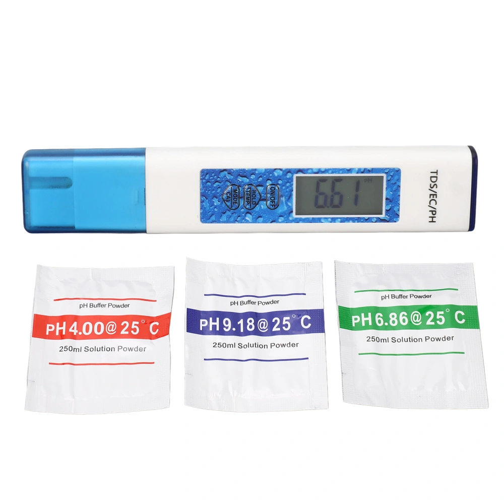 Water Quality Tester High Accuracy PH TDS EC Meter Portable Digital Water Test Pen for Hydroponics Pool Aquarium