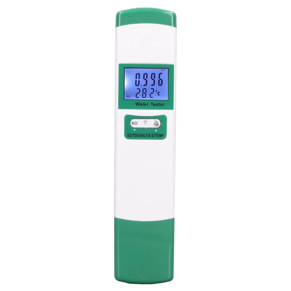 Water Quality Tester 5 in 1 EC TDS Salt SG Temperature Bluetooth Water Quality Detector for Planting