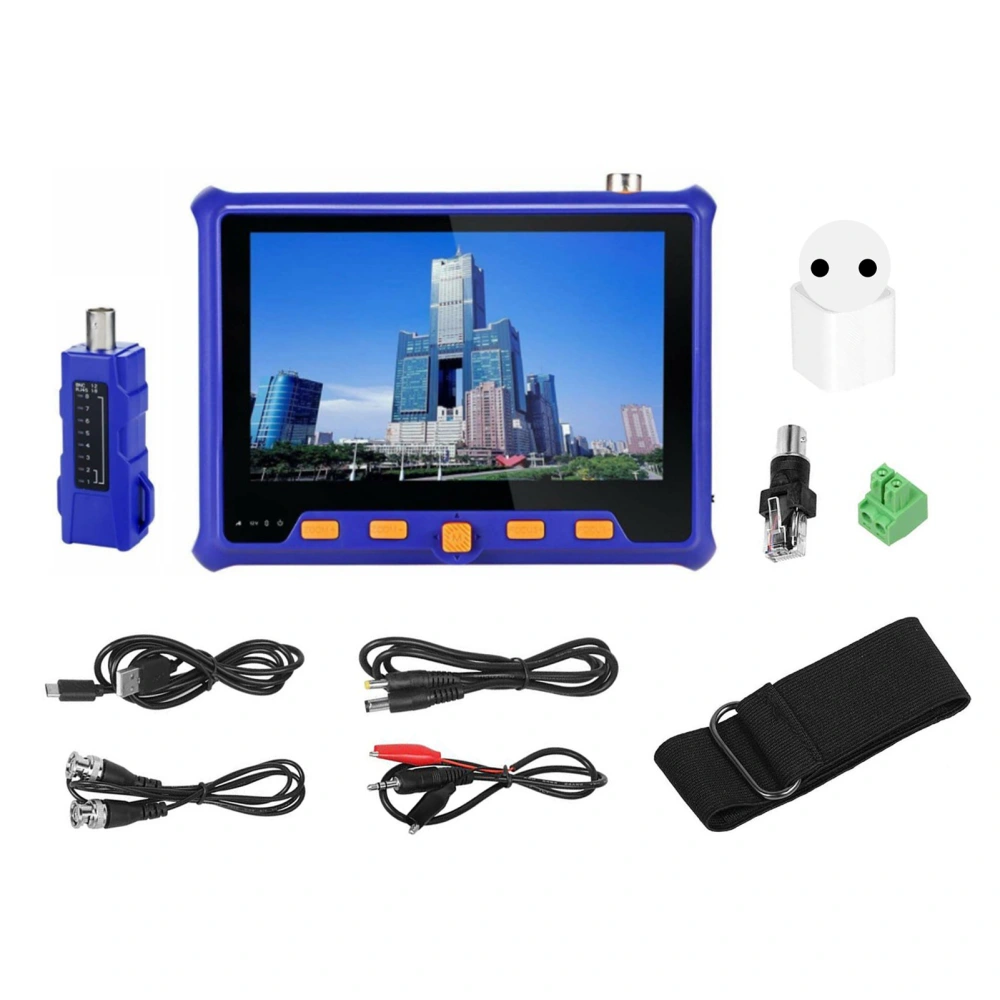 5in CCTV Tester Coaxial AHD CVI TVI HD Camera Video Monitor CCTV Tester 100‑240V EU Plug