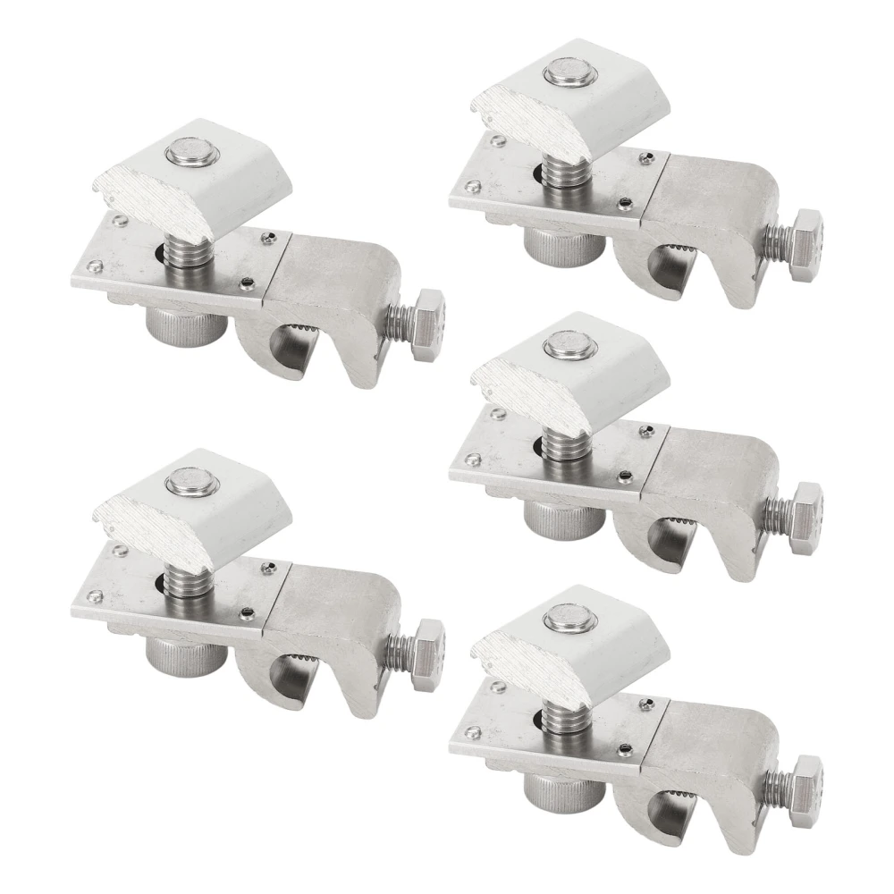 5Pcs Solar Panel Grounding Lugs PV Mounting System Metal Clips Cable Clamps Bracket Earth Clip