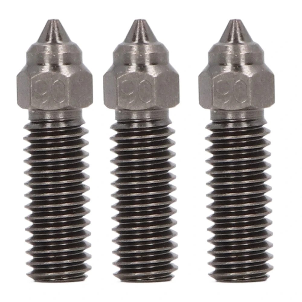 3PCS Hardened Steel Nozzles High Flow Nozzle Kit 3D Printer Extruder Nozzle for Sovol Sv06 Plus 1.75mm Filament 0.6mm