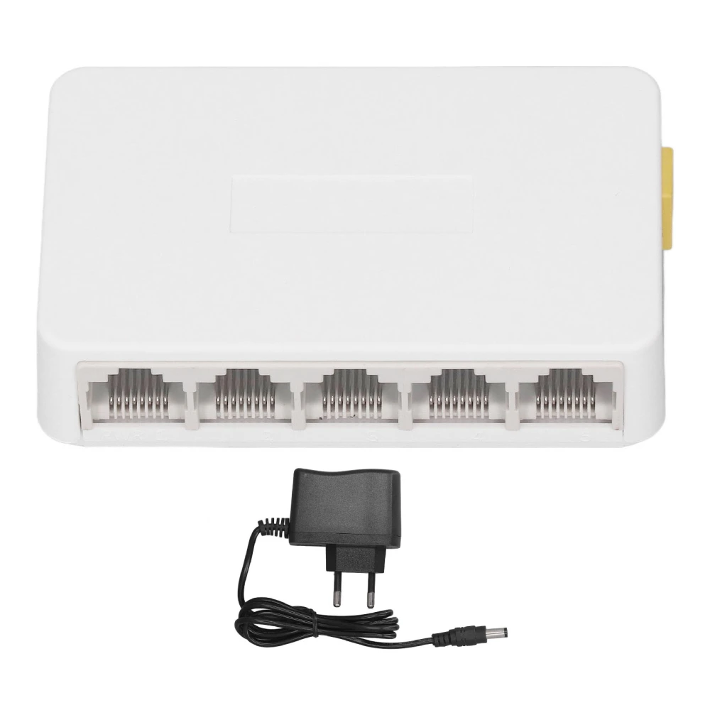 5 Port Gigabit Network Switch 10 100 1000Mbps RJ45 Ethernet Splitter Switch Hub 100‑240V ZX‑G1005S EU Plug