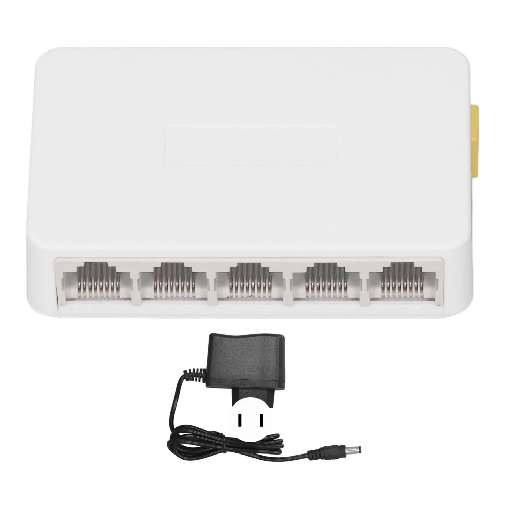 5 Port Gigabit Network Switch 10 100 1000Mbps RJ45 Ethernet Splitter Switch Hub 100‑240V ZX‑G1005S US Plug