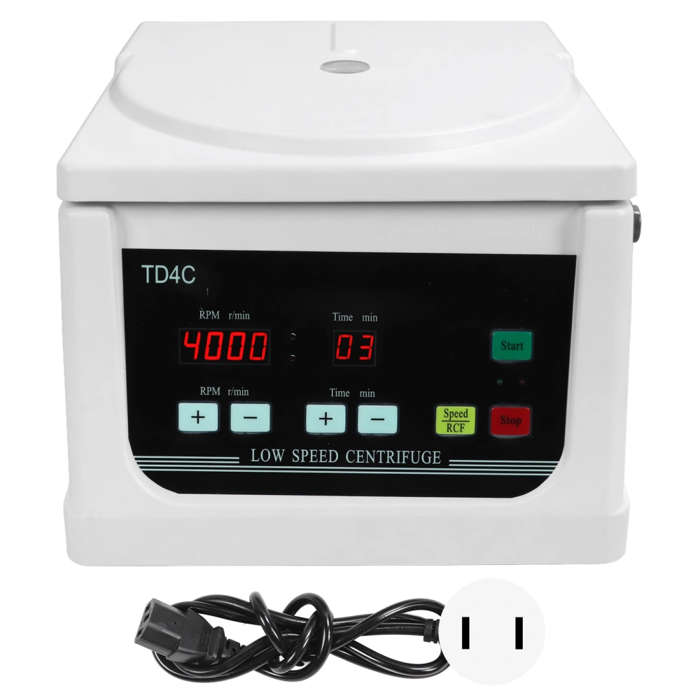 Desktop Centrifuge Machine 2200xg 4000r/min LCD Screen Laboratory Benchtop Centrifuge with Timer for Blood Beauty US Plug 110V