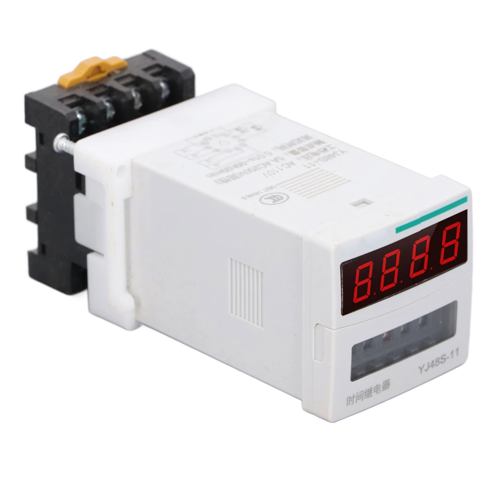 Time Relay Digital High Accuracy Programmable Time Delay Relay with Reset for Street Light 0.01S to 99h99min AC110V