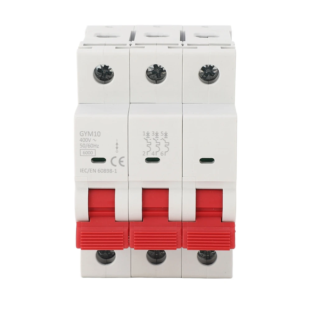 GEYA GYM10 Miniature Circuit Breaker DIN Rail Mounted 3P 6KA with Protection Low Voltage 400V 32A