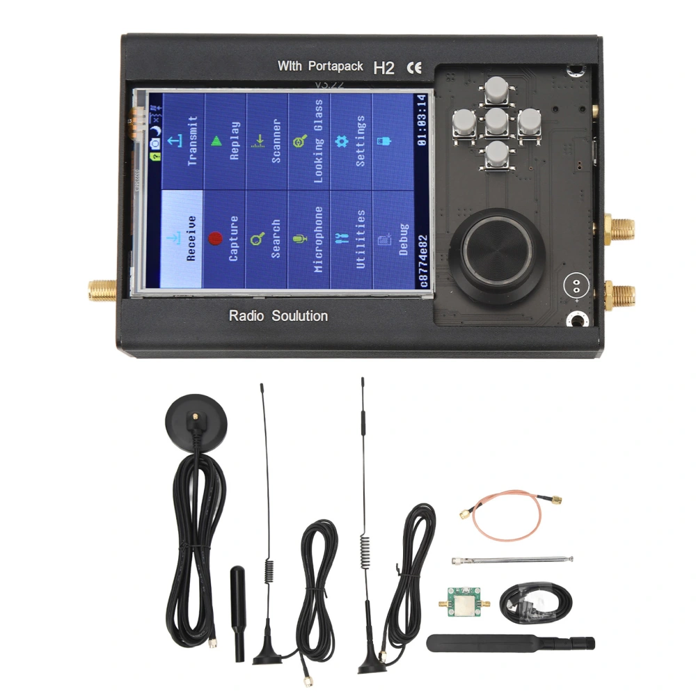 SDR Radio Transceiver 1MHz To 6GHz 3.5mm Audio Jack 3.2 Inch Touch Screen SSB AM FM Reception SDR Radio Set 4