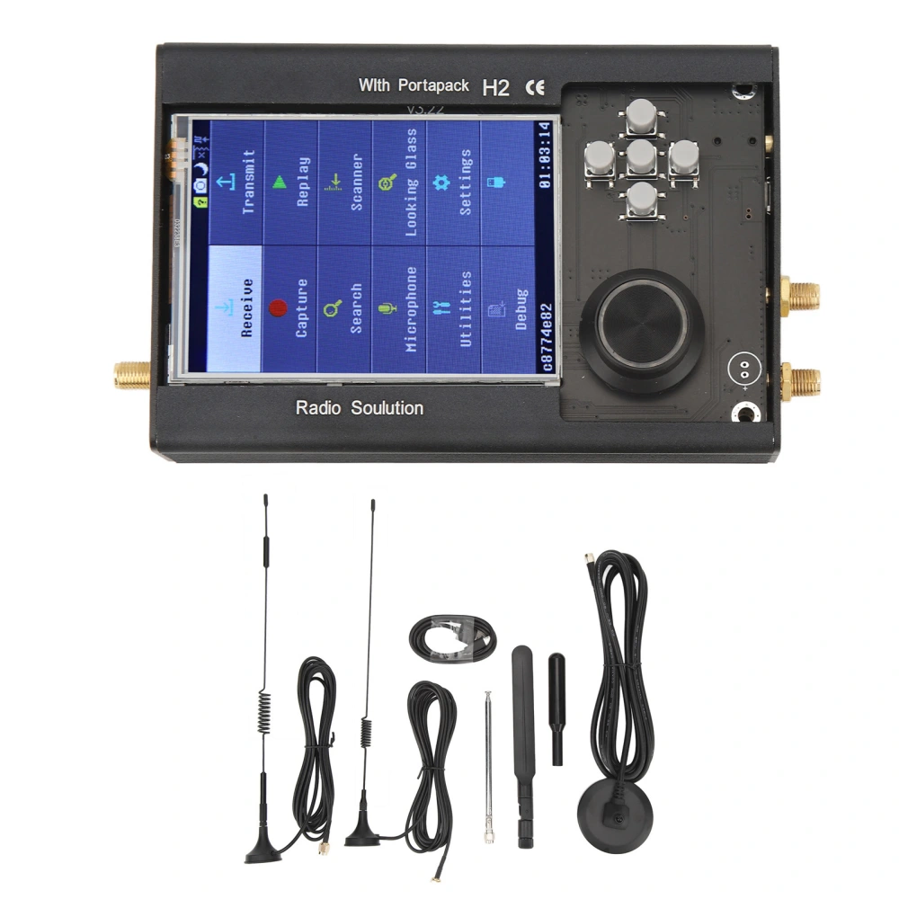 SDR Radio Transceiver 1MHz To 6GHz 3.5mm Audio Jack 3.2 Inch Touch Screen SSB AM FM Reception SDR Radio Set 3