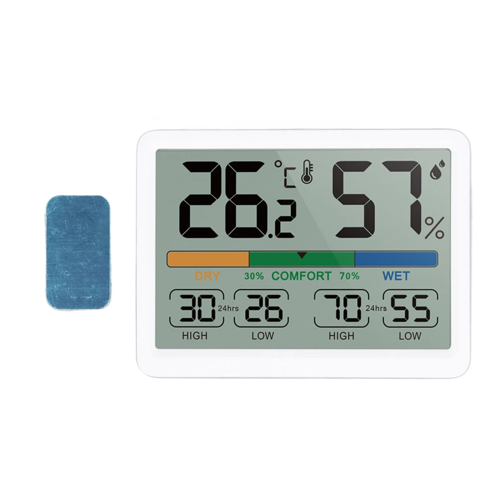 Thermometer Hygrometer High Accuracy LCD Display Real Time Monitoring Temperature Humidity Meter for Kitchen Warehouse