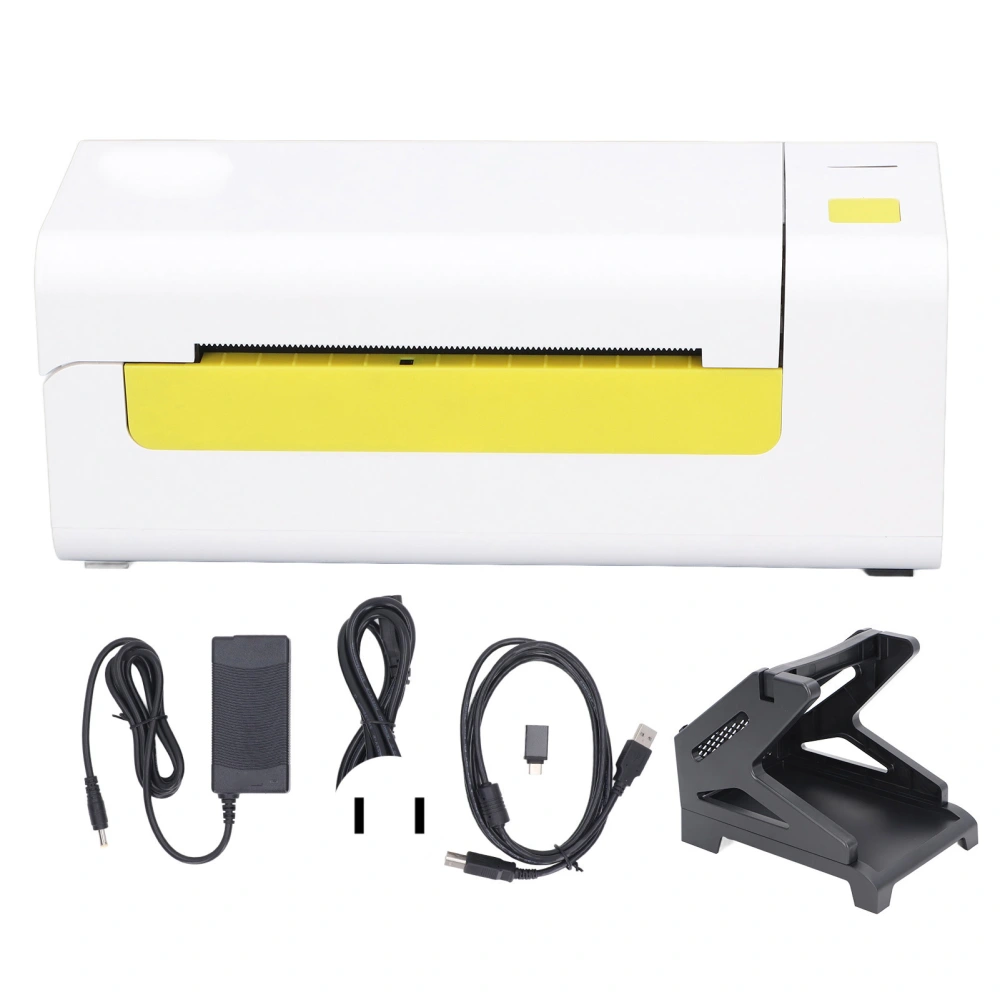 Thermal Shipping Label Printer Bluetooth USB Wired Shipping Label Maker for Logistics Express Delivery AC100‑240V US Plug