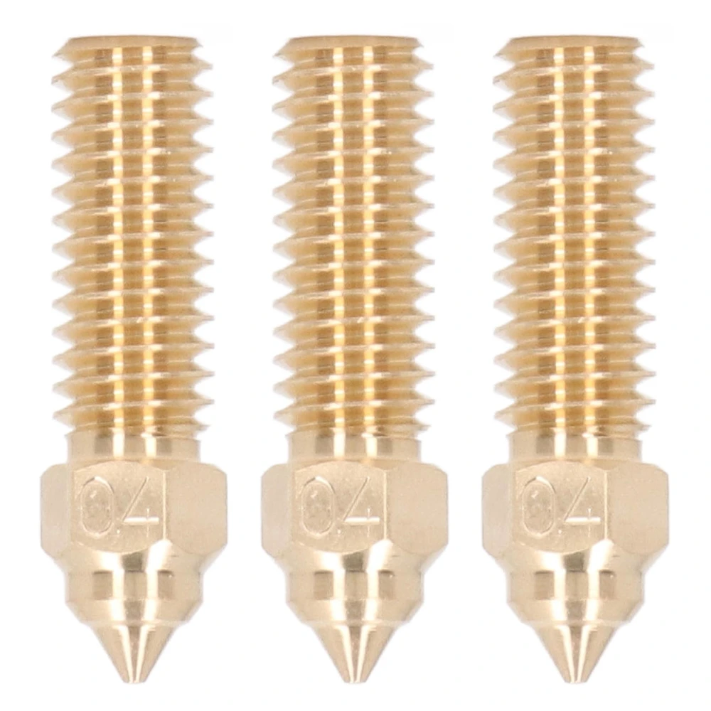 3Pcs 3D Printer Nozzle Kit Extruder Brass Nozzles High Flow High Temperature Resistant for Creality K1 1.75 Dia 0.4mm Hole