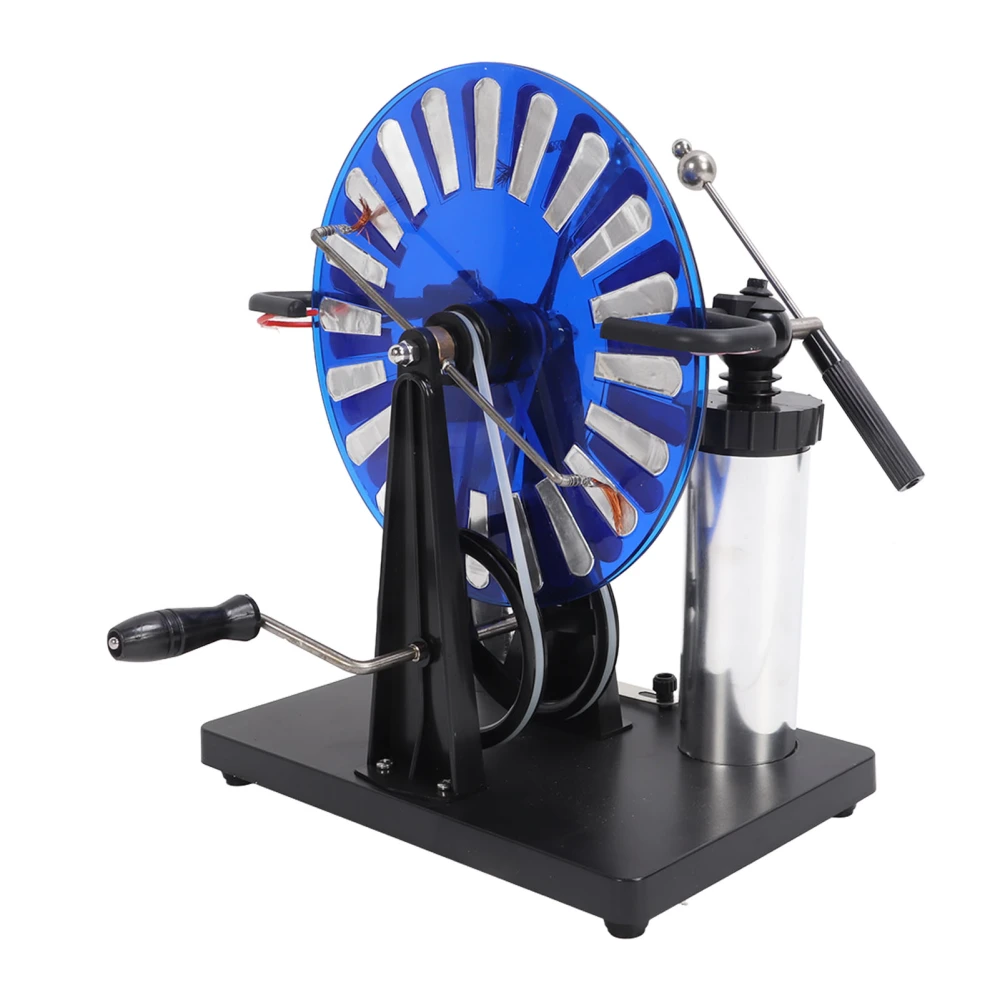 Electrostatic Induction Motor PVC Hand Crank Spark Discharge Static Electricity Generator