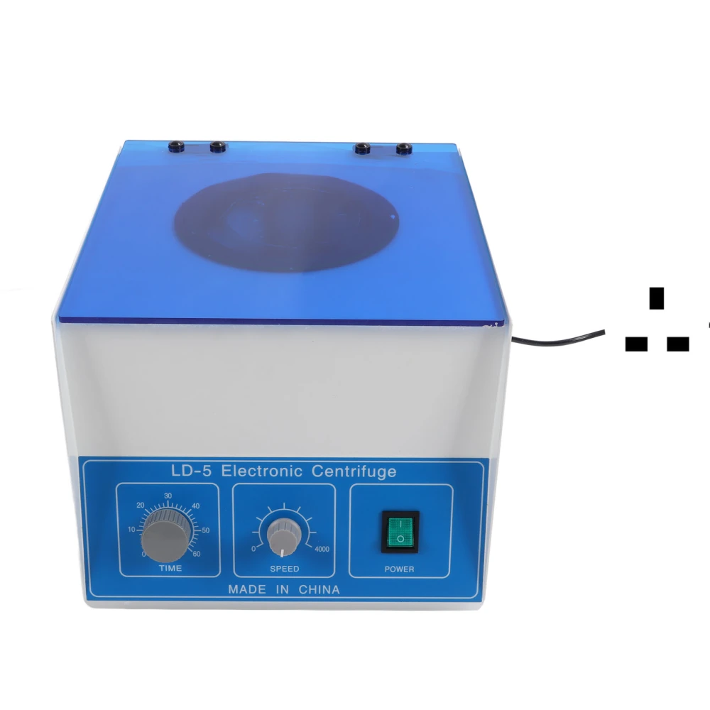 Electric Benchtop Centrifuge 2770xg 4000RPM 50mlx8 Capacity Low Noise Laboratory Centrifuge with Timer Speed Control UK Plug 220V