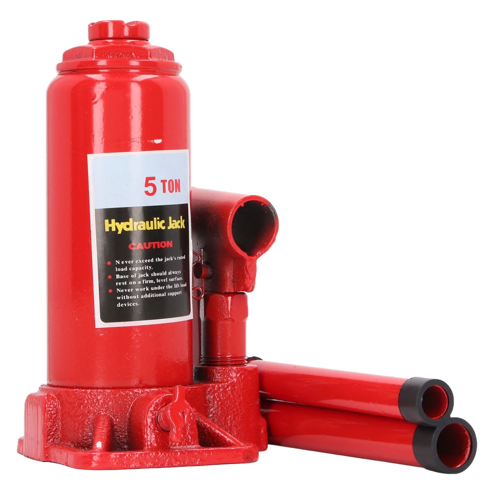 Bottle Jack 5T Vertical Hand Operated Hydraulic Bottle Jack with Safety Bypass Valve for Car